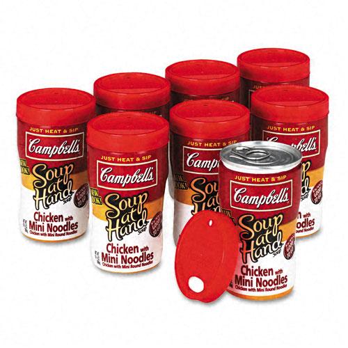 Campbells Microwaveable Chicken with Mini Noodles Soup-At-Hand 8ct Box