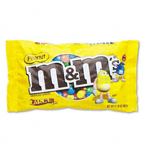 M&Ms Milk Chocolate Coated Candy with Peanut Center 19.2oz Bag