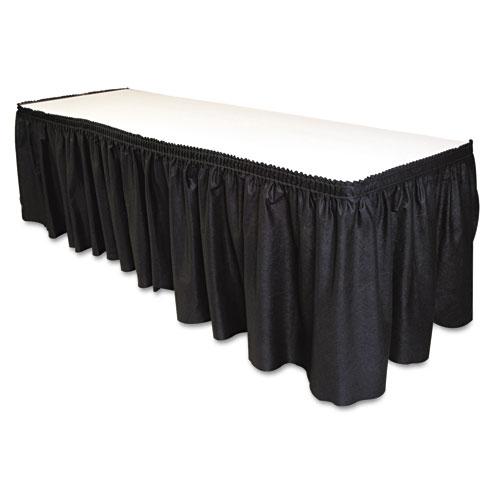 Tablemate 29 x 14 Black Table Set Linen-Like Table Skirting