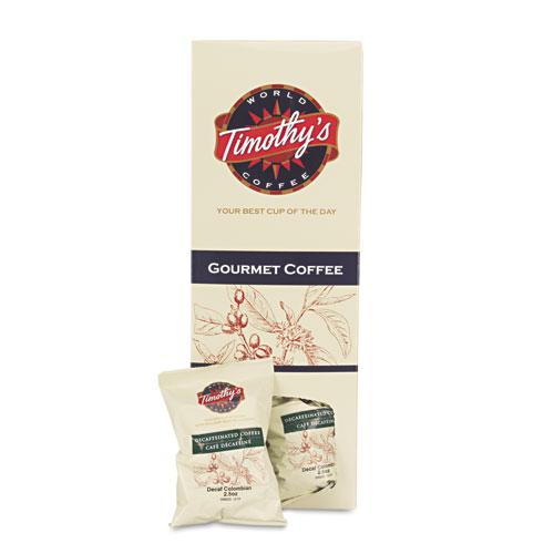 Timothys Decaffeinated Colombian Ground Coffee 32 2.5oz Fraction Packs