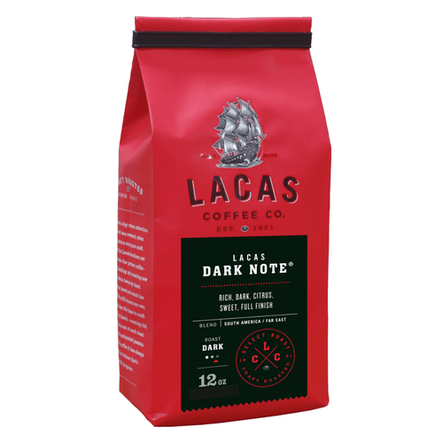 Lacas Coffee Dark Note Coffee Beans 12oz Bag