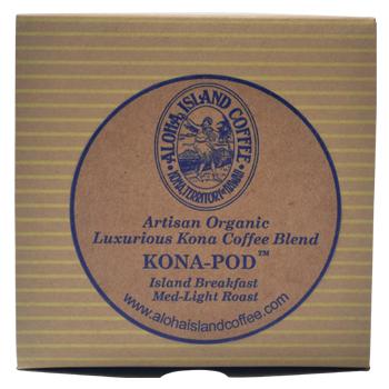 Aloha Island Kona Breakfast Blend Coffee Pods 18ct Box