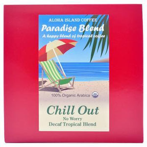 Aloha Island Chill Out Decaffeinated Medium Dark Roast Coffee Pods 24ct Side