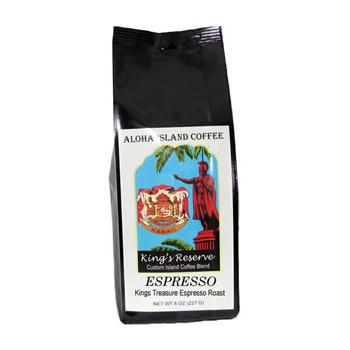 Aloha Island King's Reserve Gold Espresso Coffee Beans 8oz Bag