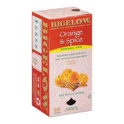 Bigelow's Orange & Spice Herbal Caffeine Free Tea 28ct Box