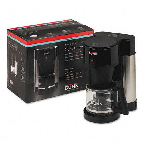 Bunn HBXB Stainless Steel and Black 10-Cup Professional Home Coffee Brewer