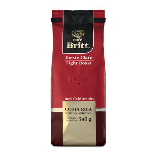 Cafe Britt Costa Rican Light Roast Gourmet Ground Coffee 12oz Bag