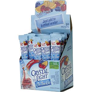 Crystal Light On the Go Fruit Punch Drink Mix 30 Packets