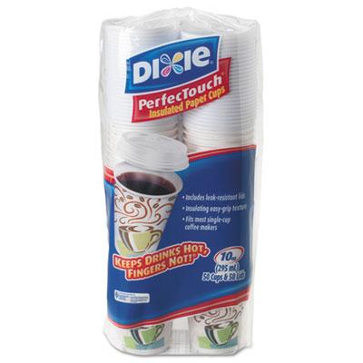 DIXIE 10oz Hot Cups & Lids Combo Pack 50CT