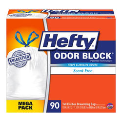 Hefty 13 Gallon Cinch Sak Tall Kitchen and Trash Bags 90ct Box