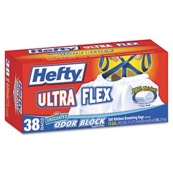 Hefty 13 Gallon Ultra Flex Waste Bags 38ct Box Left