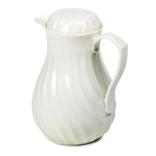 Hormel Swirl Design 64oz White Poly Lined Coffee Carafe