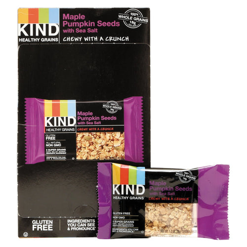 KIND Healthy Grains Bar Maple Pumpkin Seeds with Sea Salt 12ct