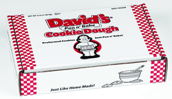 David's Cookies Pre-Formed Frozen Cookie Dough Oatmeal Raisin/Dbl choc with PB Chips 96ct box