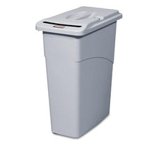 Rubbermaid 23 Gallon Light Gray Slim Jim Confidential Document Receptacle w/ Lid