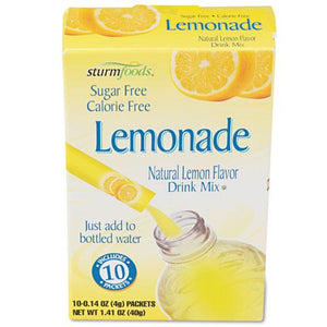 Sturm Foods Lemonade Sugar Free Stick Packs 10ct Box