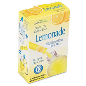 Sturm Foods Lemonade Sugar Free Stick Packs 10ct Box