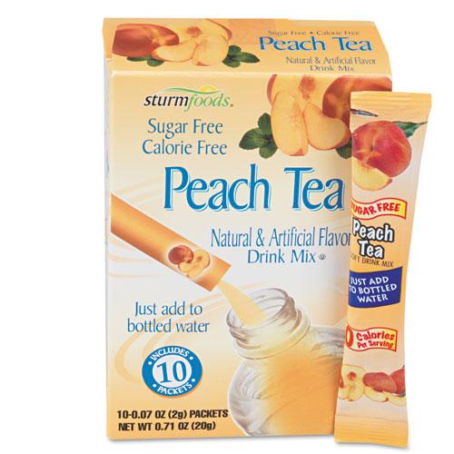 Sturm Foods Peach Tea Sugar Free Stick Packs 10ct Box