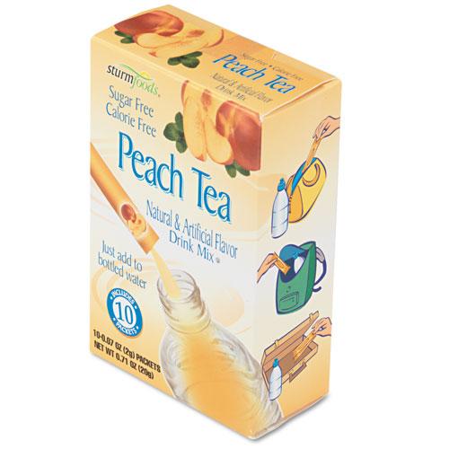 Sturm Foods Peach Tea Sugar Free Stick Packs 10ct Box